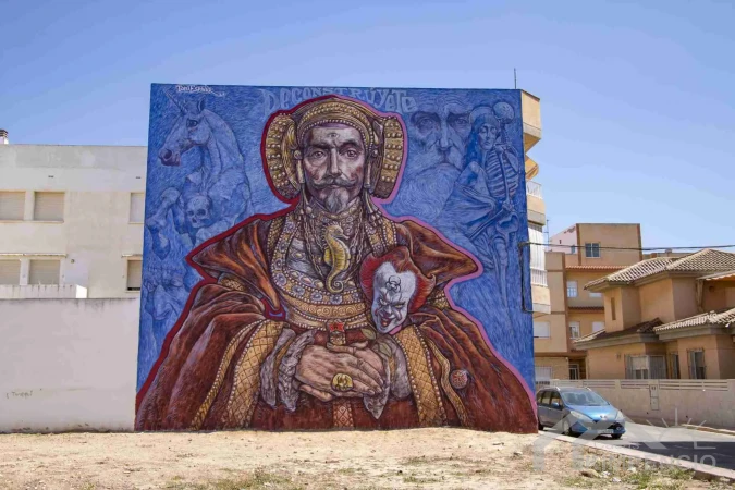 Los Alczares muurschilderij kunst