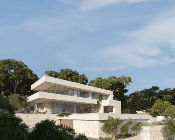 Luxe villa in Ibiza-stijl in Moraira
