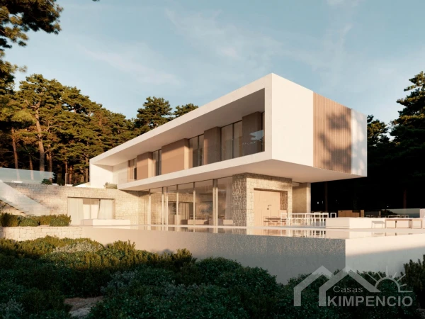 Luxe villa in Ibiza-stijl in Moraira
