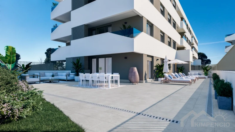 Gelijkvloers appartement met tuin in Alhora