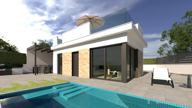 Moderne villa met solarium en zwembad