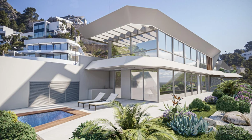 Luxe villa met 4 slpk en zeezicht in Mascarat,Calp