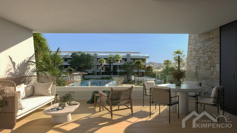 Gelijkvloers appartement met ruime tuin in Jaya