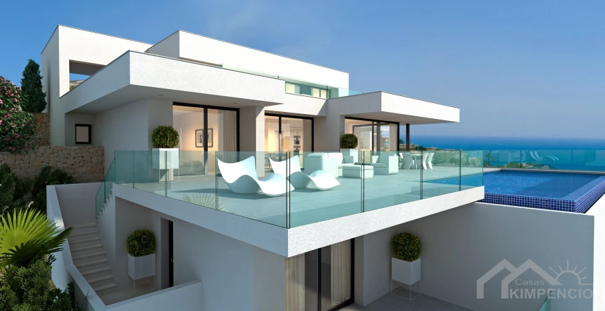 Luxe villa met zeezicht op ruim perceel - Horizont