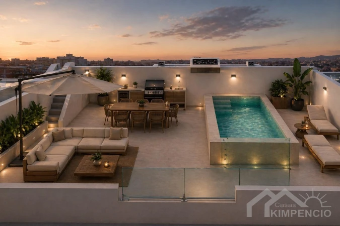 Foto van Nieuwbouw penthouse op 900 meter van strand en zee