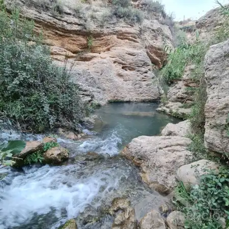 De Mula-rivier in de toeristische regio Bullas in Murcia